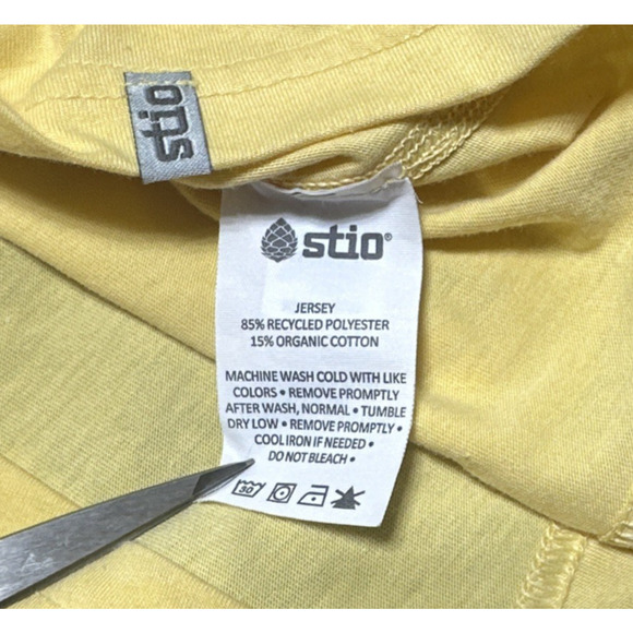 Stio Long Sleeve T Shirt Size S Light Yellow Activewear Cotton‎ Blend - Picture 7 of 8